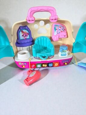 Interactive Pet Grooming Carry Case Toy Salon Playset